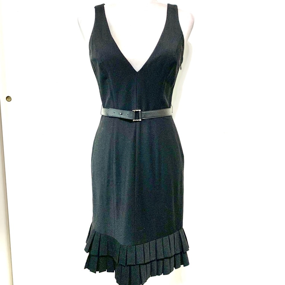 Belted Wool Bebe dress